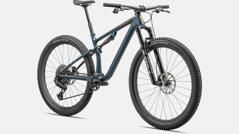 Specialized Epic Evo Pro Ltd Mountain Bike 2024 Satin Metallic Deep Lake/Harvest Gold Metallic-1